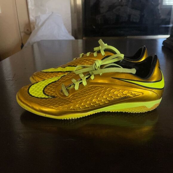 NIKE Rare 2014 Hyper venom Phantom 1 Gold indoor soccer Cleats Neymar - Picture 2 of 4